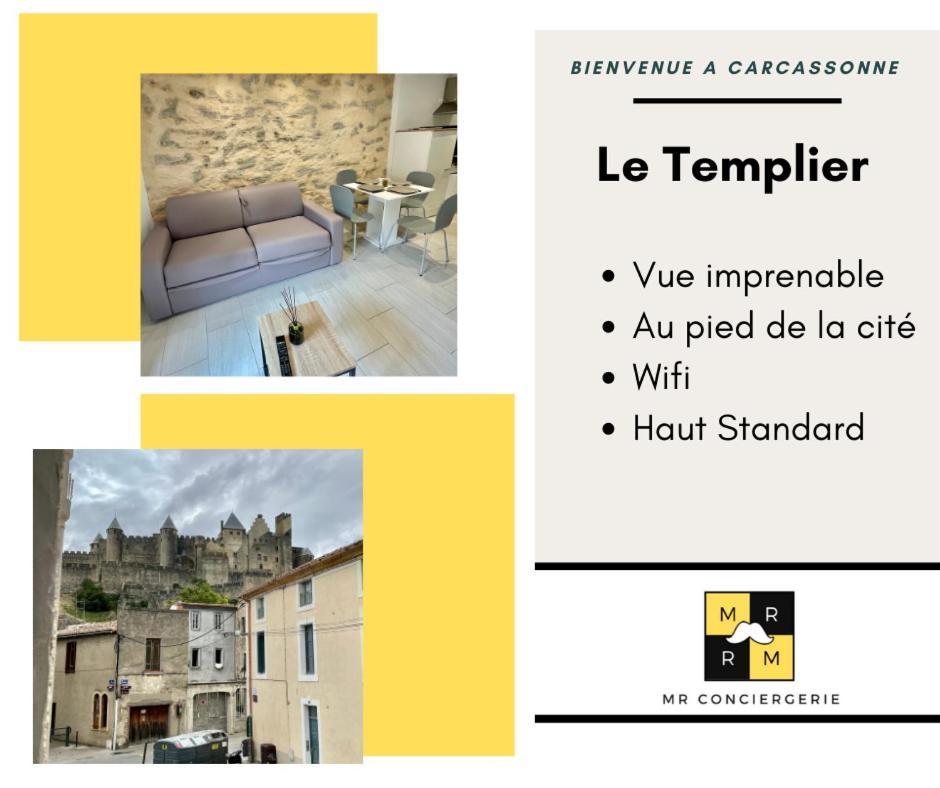 Le Templier Vue Cite Pied Cite Medievale Neuf 卡尔卡松 外观 照片